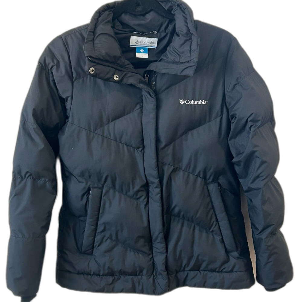 Columbia Jacket Women’s Size S Color Black Puffer Removable Faux Fur Hood